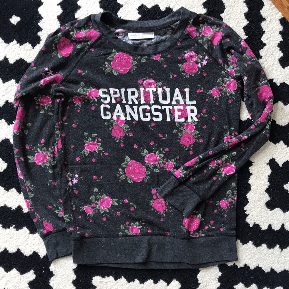 Spiritual Gangster floral sweatshirt Large